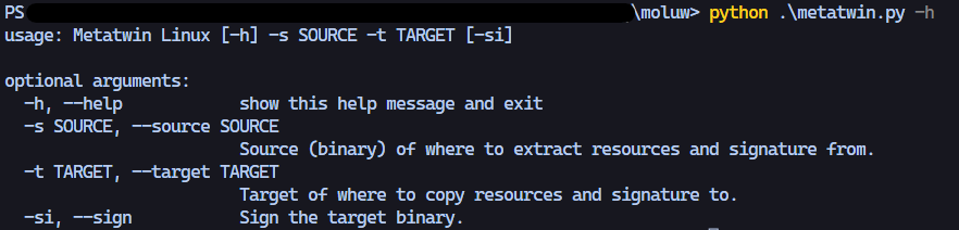 Image showcasing the result of help